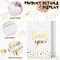 12 Pcs Thank You Gift Bags with Tissue Paper Gold Polka Dots Thank You Bags with Handle Party Favor Bags (White)